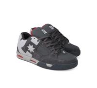 Sneaker DC SHOES "DC Command", Herren, Gr. 9,5(42,5), grau (dunkelgrau, rot), Obermaterial:50.46% Leder, 49.54% Synthetikmaterial., Schuhe Sneaker (84157109-9,5) dunkelgrau, rot