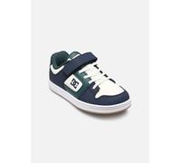 Sneaker DC SHOES "Manteca 4 V", Kinder, Gr. 6(37), weiß (navy, weiß, grün), 51% Leder, 49% Synthetikmaterial, Schuhe Sneaker (24913651-6) navy, weiß, grün