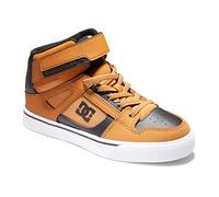Sneaker DC SHOES "Pure High-Top EV", Jungen, Gr. 5(36), gelb (wheat, schwarz), Obermaterial: Leder / Futter: Textil / Außensohle: Gummi, Schuhe Sneaker (46268906-5)