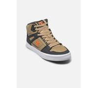 Sneaker DC SHOES "Pure High-Top", Gr. 7,5(40), grau, tan, orange, Leder-, Nubukleder- und/oder Wildlederobermaterial Mesh-Futter Mit Schaumstoff gepolsterte Zunge und Einstieg für mehr Komfort und Sup