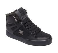 Winterboots DC SHOES "Pure High WNT", Herren, Gr. 12,5(46,5), schwarz, Mischung aus Nubukleder und ballistischem Nylon Metall-Logo TPU Ösen Runde Schnürsenkel Shearling-Futter Mit Schaumstoff gepolste