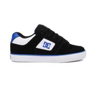 Sneaker DC SHOES "Pure", Herren, Gr. 11(44,5), schwarz, blau, weiß, 55, 4% Leder, 44, 6% Synthetik, Schuhe Skaterschuh Sneaker low (38673165-11) schwarz, blau, weiß