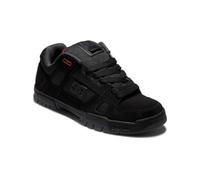 DC Shoes Lederschuhe Stag Schwarz/Grau/Rot Größe 42,5