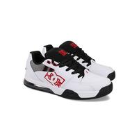 DC Shoes Vielseitiger Herren-Sneaker, Weiß/Schwarz/Rot, 45 EU