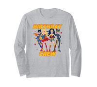 DC Super Friends Birthday Crew Female Super Heroes Langarmshirt