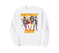 DC Super Friends Birthday Crew Female Super Heroes Sweatshirt
