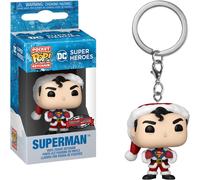Funko Schlüsselanhänger – DC Superman (Holiday) – Vinyl‑Minifigur – Neu & OVP