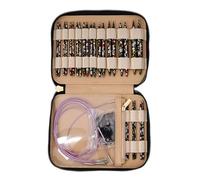 Dcaknri Austauschbares Rundstricknadel-Set mit Etui und Zubehör, Aluminium, kurz, Rundstricknadel, 3 mm-10 mm