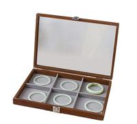 Dcaknri Elegante Walnussholz Schmuckschatulle Holzaufbewahrung Mit Einzelnen Gittern Und Deckel Für Dekorationstablett Vintage Stil Mit Deckel