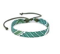 Dcaknri Ethnische Nahöstliche Handkette Aus Baumwollmischung Handgewebtes Armband Zubehör Mehrfarbiges Webmuster Arabische Stile Nahöstliches