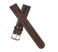 Dcasmo group Echtleder Uhrenarmband für Herren Dunkelbraun 18 mm New Old Stock 1960-1970 - Original-Vintage Armband mit Zentralem Bauch - Antikes Uhrenarmband