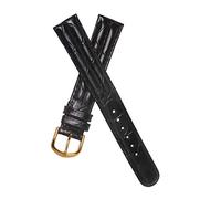 Dcasmo group Echtleder Uhrenarmband Legitim für Herren NOS 1970 - Original Vintage Armband mit Zentralem Bauch - Antikes Uhrenarmband (18 MM, SCHWARZ)