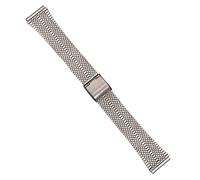 Dcasmo Group Neuware aus altem Lagerbestand, Vintage-Uhrenarmband aus Edelstahl, 18 mm, universell, klassisch verstellbar, 1970er Jahre, kompatibel mit Casio und Seiko