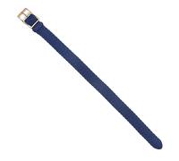 Dcasmo group Uhrenarmband aus Blau Perlon Typ Nato 12mm für Herren New Old Stock 1960 - Originales Vintage Armband - Antikes Uhrenarmband - Goldene Schnalle