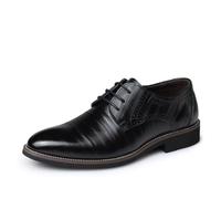 Dcbdx Herren Elegante Hochzeit Schuhe Atmungsaktiv Freizeitschuhe Business Casual Lederschuhe,Schwarz,37 EU