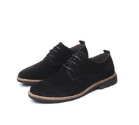 Dcbdx Herren Elegante Wildleder Schuhe Freizeit Business Schnürer Loafer Klassischer Businessschuhe Derby Oxfords Lederschuhe,Schwarz,48 EU