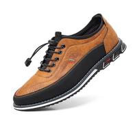 Dcbdx Herren Slip-on Schnürhalbschuhe Elegante Freizeitschuhe Business Casual Lederschuhe Oxford Hochzeit Schuhe,Gelb,49 EU