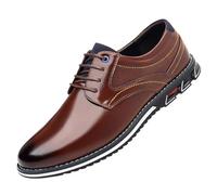 Dcbdx Hochzeit Schuhe Herren Derby Oxford Lederschuhe Schnürhalbschuhe Anzugschuhe,Braun,49 EU