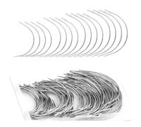 Dcfbkl 42/50/100/120 Stück gebogene Nadeln, C-Form, Leder, gebogen, Nähen, für Handnähen, Teppich, Leder, Leinwand, Reparatur, C-förmiges Nadelsortiment