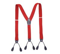 Dcfbkl Hosenträger perfekt für jeden formellen Anlass, mehrfarbiger Gürtel, Herren, frei verstellbar, für Business, Hochzeit, elegante Hosenträger für Männer und Frauen, rot, One size