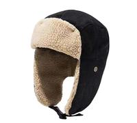 Dcfbkl Niedlicher Uschanka-Hut für Herbst und Winter, Ohrenklappen, Cosplay, Winter, Bild-Requisiten, dicker Eimer, Uschanka-Hut, Schwarz , One size