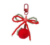 Dcfbkl Schlüsselanhänger-Anhänger, bunte Perlen, Schleife, Accessoire, Tasche, Ornament, trendiger Schmetterlingsknoten, Kette, handgefertigter Schlüsselanhänger, Schlüsselanhänger, schöne Feiertage