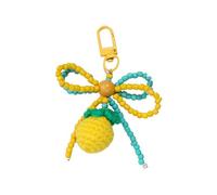 Dcfbkl Schlüsselanhänger-Anhänger, bunte Perlen, Schleife, Accessoire, Tasche, Ornament, trendiger Schmetterlingsknoten, Kette, handgefertigter Schlüsselanhänger, Schlüsselanhänger, schöne Feiertage