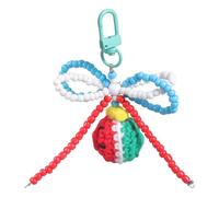 Dcfbkl Schlüsselanhänger-Anhänger, bunte Perlen, Schleife, Accessoire, Tasche, Ornament, trendiger Schmetterlingsknoten, Kette, handgefertigter Schlüsselanhänger, Schlüsselanhänger, schöne Feiertage