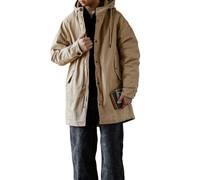 Dcincell Herren Parka mit Kapuze M51 Militär Feldjacke Mode Fischschwanz Outwear Mantel Windbreaker, Khaki, XL
