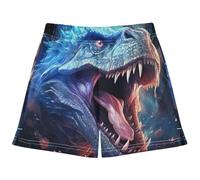 DDDIYEU Abgefeuerter Raum Komodo Mädchen Badeshorts,Boardshorts mit Schnell trocknendem Material Badehose für Kinder