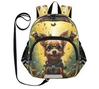 DDDIYEU Aquarell Kunstwerk Hund Lustiger Kleinkind Rucksack mit Ohren,Mini Schultertasche,Süßer Kinderrucksack