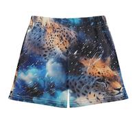 DDDIYEU Aquarell Malerei Cooler Tiger Mädchen Badeshorts,Boardshorts mit Schnell trocknendem Material Badehose für Kinder