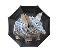 DDDIYEU GüRteltier Der Abstrakten Kunst Automatikfunktion Winddichter Reise Regenschirm Kompakter Schirm Mit UPF 50+ Sonnenschutz Ideal für Jugendliche