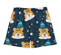 DDDIYEU Niedlicher Tiger, Sich Wiederholende Muster Kunst Mädchen Badeshorts,Boardshorts mit Schnell trocknendem Material Badehose für Kinder