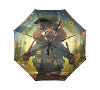 DDDIYEU Niedliches Schnabeltier Der Aquarell Kunst Automatikfunktion Winddichter Reise Regenschirm Kompakter Schirm Mit UPF 50+ Sonnenschutz Ideal für Jugendliche