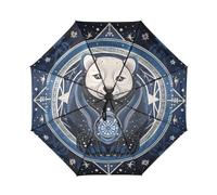 DDDIYEU Otter Der Abstrakten Kunst Automatikfunktion Winddichter Reise Regenschirm Kompakter Schirm Mit UPF 50+ Sonnenschutz Ideal für Jugendliche