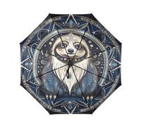 DDDIYEU Sternen Klare Faultier Der Abstrakten Kunst Automatikfunktion Winddichter Reise Regenschirm Kompakter Schirm Mit UPF 50+ Sonnenschutz Ideal für Jugendliche