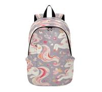 DDDIYEU WeißE EinhöRner Magisch KüNstlerisch Wandern Kinderrucksack Büchertasche Leichter Laptop Rucksäcke für Reisen