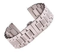 DDNGEJ Edelstahl-Uhrenarmband 18 mm - 24 mm Damen-Metall-Uhrenarmbänder Armband Armband Schmetterling Uhren Zubehör