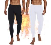 DDOBB Thermo Lang Unterhosen Herren 2er Pack Thermohose Männer Sportkleidung Skiunterwäsche Winter Funktionsunterwäsche Unterwäsche Hose