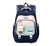 Ddujbtp 2025 Modischer, adretter Rucksack, einfacher Rucksack, Schulrucksack, Laptop-Tasche, lässiger Tagesrucksack, Arbeit, Pendler, Reisetasche, Geschenk, blau, Taschen-Organizer