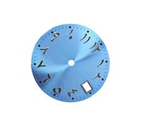Ddujbtp 28,5 mm Uhrenzifferblätter für Uhrwerk, elegante arabische Zifferblätter, Ersatz für Uhrmacher, hellblau