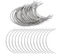 Ddujbtp 42/50/100/120 Stück Gebogene Nadel Ledernadel für Teppiche Leder Leinwand Reparatur Gebogene Nähnadel Webnadel Nähzubehör