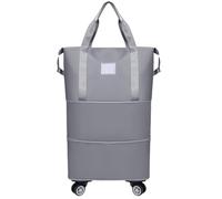 Ddujbtp Erweiterbare Reisetasche mit Rollen für Reisen und Sport, mit Trocken-Nass-Trennung, Wasser, faltbare Gepäcktasche, Unisex, grau, Taschen-Organizer