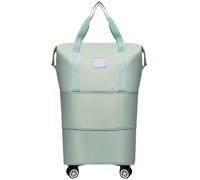 Ddujbtp Erweiterbare Reisetasche mit Rollen für Reisen und Sport, mit Trocken-Nass-Trennung, Wasser, faltbare Gepäcktasche, Unisex, grün, Taschen-Organizer