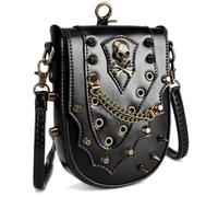 Ddujbtp Gothic-Totenkopf-Umhängetasche für Damen, kleine Schultertasche, mit verstellbarem Riemen, Hüfttaschen für den täglichen Gebrauch