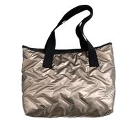 Ddujbtp Modische Winter-gesteppte Puffer-Umhängetasche für Damen, große Kapazität, weich, leicht, Handtasche, gepolsterte Unterarmtasche, champagnerfarben, Taschen-Organizer