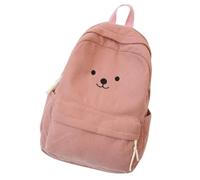 Ddujbtp Modischer Cord-Rucksack für Damen, Schultasche, College, Tagesrucksack mit Laptopfach, lässiger Tagesrucksack, rose, Taschen-Organizer