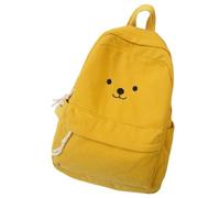 Ddujbtp Modischer Cord-Rucksack für Damen, Schultasche, College, Tagesrucksack mit Laptopfach, lässiger Tagesrucksack, gelb, Taschen-Organizer