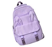 Ddujbtp Modischer Laptop-Rucksack, große Kapazität, Schultasche, lässiger Tagesrucksack, Ohrbuchtasche, Nylon-Rucksack für Studenten, violett, Taschen-Organizer